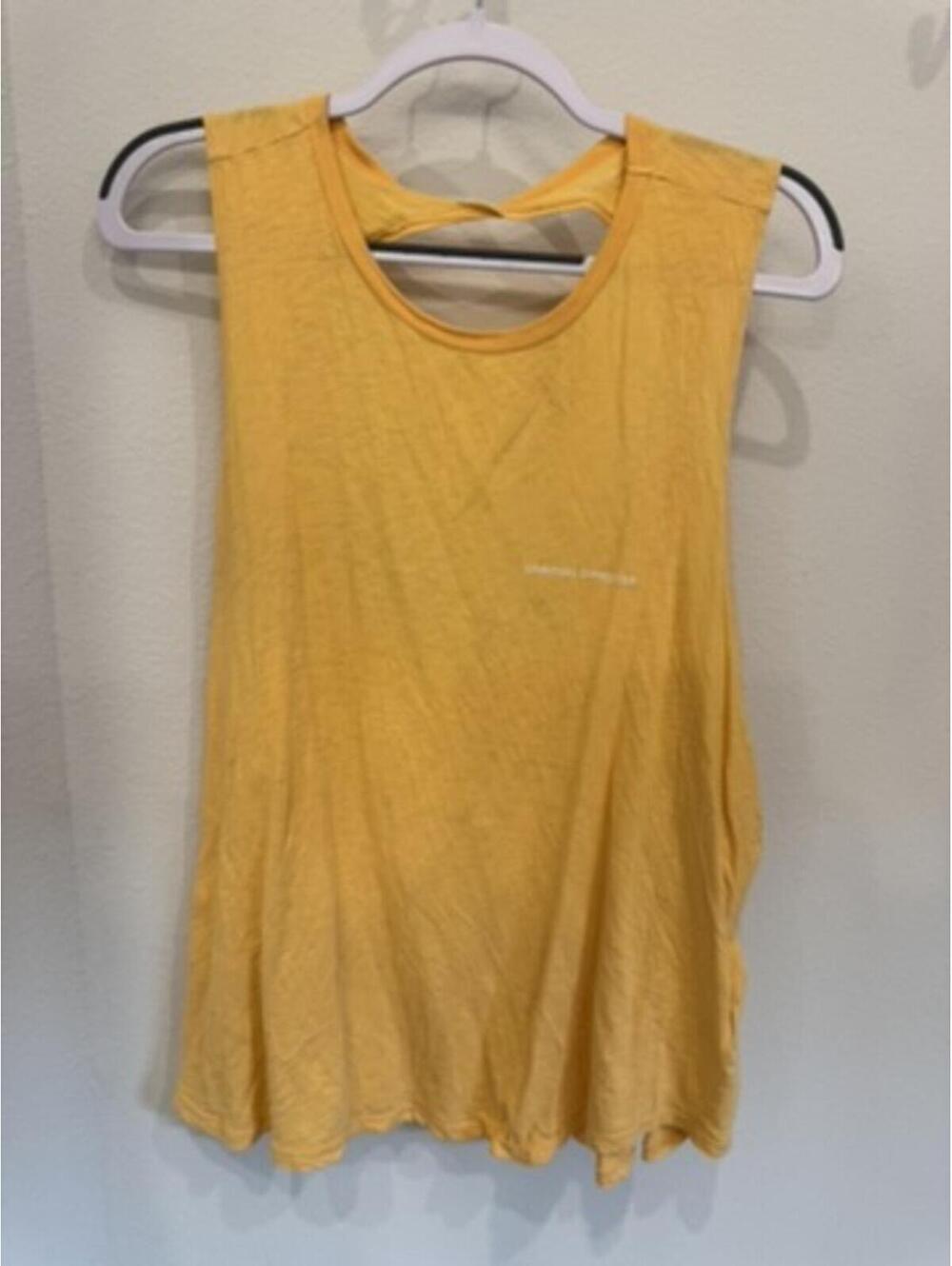 Spiritual Gangster Yellow Sleeveless Tank Top Size XL